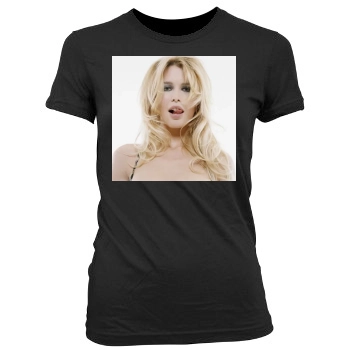 Claudia Schiffer Women's Junior Cut Crewneck T-Shirt