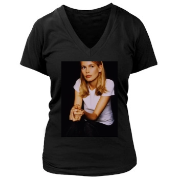 Claudia Schiffer Women's Deep V-Neck TShirt