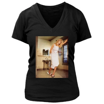 Claudia Schiffer Women's Deep V-Neck TShirt