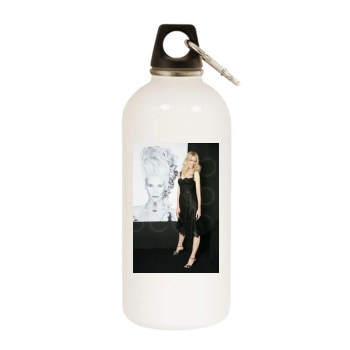 Claudia Schiffer White Water Bottle With Carabiner