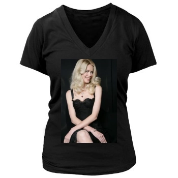 Claudia Schiffer Women's Deep V-Neck TShirt