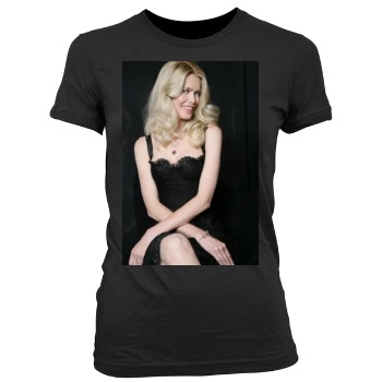 Claudia Schiffer Women's Junior Cut Crewneck T-Shirt