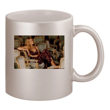 Claudia Schiffer 11oz Metallic Silver Mug