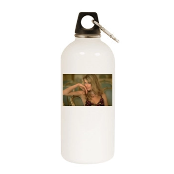 Claudia Schiffer White Water Bottle With Carabiner