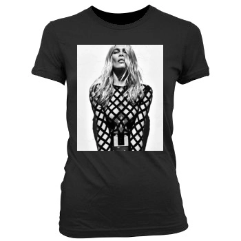 Claudia Schiffer Women's Junior Cut Crewneck T-Shirt