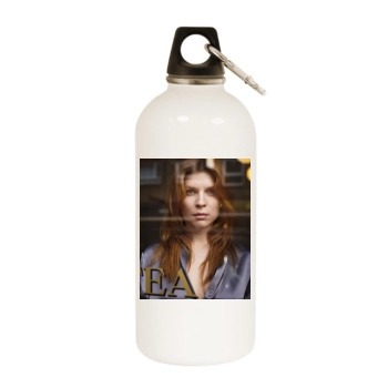 Clemence Poesy White Water Bottle With Carabiner