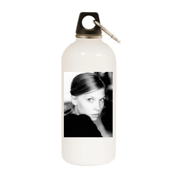 Clemence Poesy White Water Bottle With Carabiner