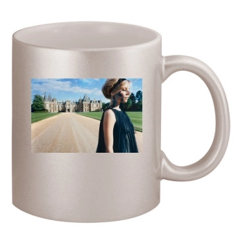 Clemence Poesy 11oz Metallic Silver Mug