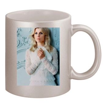 Clemence Poesy 11oz Metallic Silver Mug