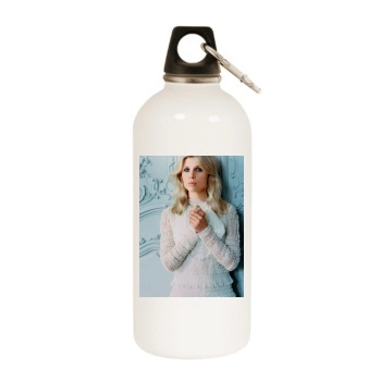 Clemence Poesy White Water Bottle With Carabiner