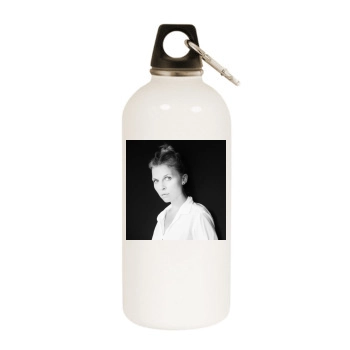 Clemence Poesy White Water Bottle With Carabiner