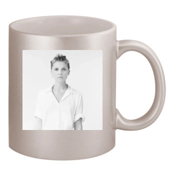 Clemence Poesy 11oz Metallic Silver Mug