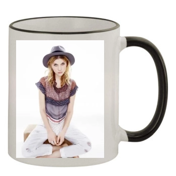 Clemence Poesy 11oz Colored Rim & Handle Mug