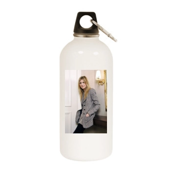 Clemence Poesy White Water Bottle With Carabiner