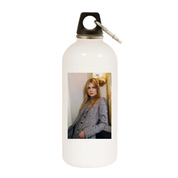 Clemence Poesy White Water Bottle With Carabiner