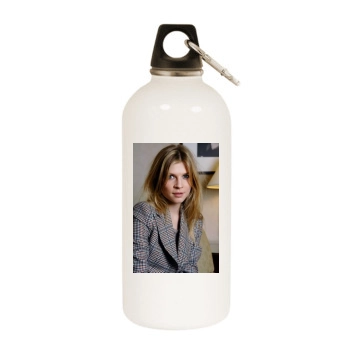 Clemence Poesy White Water Bottle With Carabiner