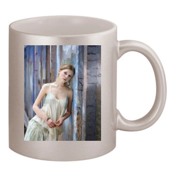 Clemence Poesy 11oz Metallic Silver Mug