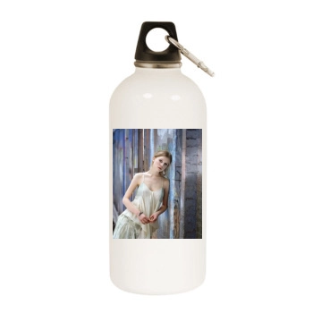 Clemence Poesy White Water Bottle With Carabiner