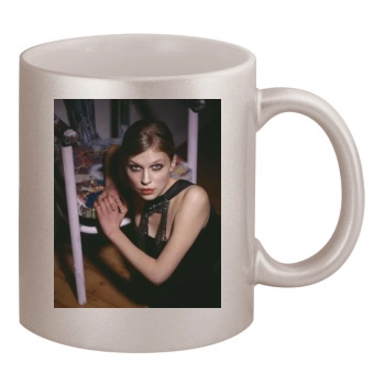 Clemence Poesy 11oz Metallic Silver Mug