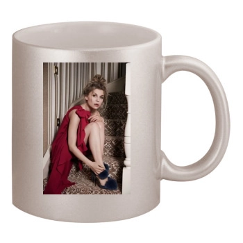 Clemence Poesy 11oz Metallic Silver Mug