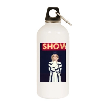 Clemence Poesy White Water Bottle With Carabiner