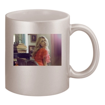 Clemence Poesy 11oz Metallic Silver Mug