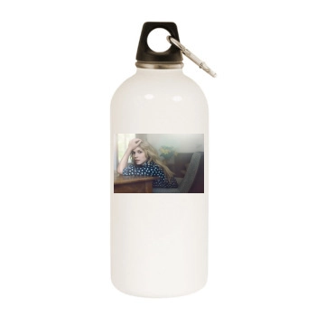 Clemence Poesy White Water Bottle With Carabiner