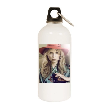 Clemence Poesy White Water Bottle With Carabiner