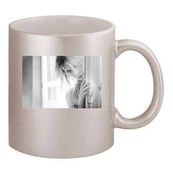 Clemence Poesy 11oz Metallic Silver Mug