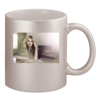 Clemence Poesy 11oz Metallic Silver Mug