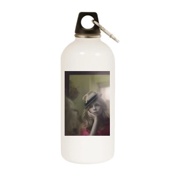 Clemence Poesy White Water Bottle With Carabiner