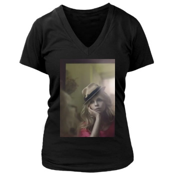 Clemence Poesy Women's Deep V-Neck TShirt