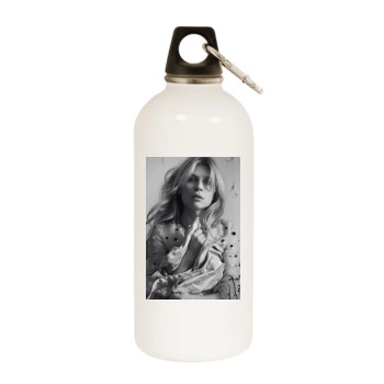 Clemence Poesy White Water Bottle With Carabiner