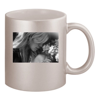 Clemence Poesy 11oz Metallic Silver Mug