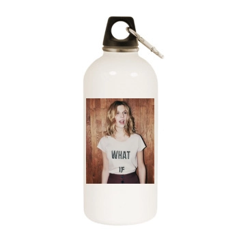 Clemence Poesy White Water Bottle With Carabiner