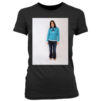 Courteney Cox Women's Junior Cut Crewneck T-Shirt