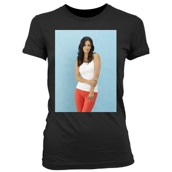 Courteney Cox Women's Junior Cut Crewneck T-Shirt