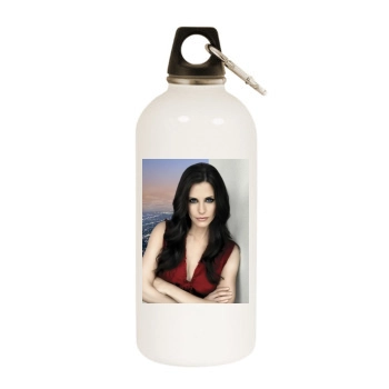 Courteney Cox White Water Bottle With Carabiner