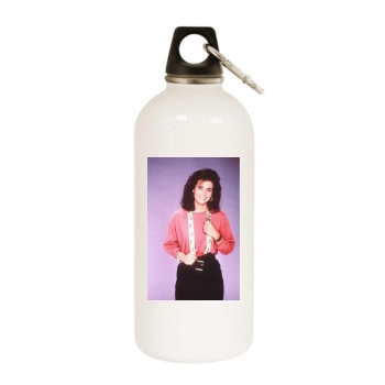 Courteney Cox White Water Bottle With Carabiner