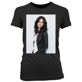 Courteney Cox Women's Junior Cut Crewneck T-Shirt