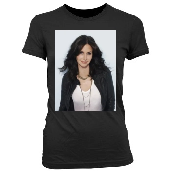 Courteney Cox Women's Junior Cut Crewneck T-Shirt