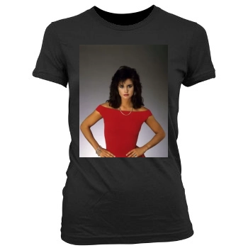 Courteney Cox Women's Junior Cut Crewneck T-Shirt