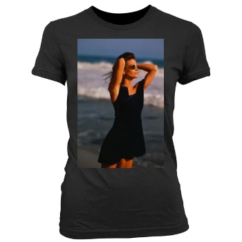 Courteney Cox Women's Junior Cut Crewneck T-Shirt