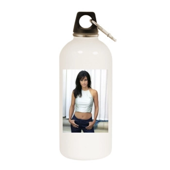 Courteney Cox White Water Bottle With Carabiner