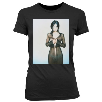 Courteney Cox Women's Junior Cut Crewneck T-Shirt