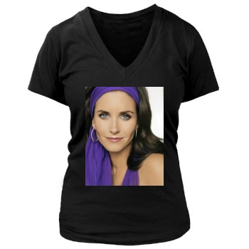 Courteney Cox Women's Deep V-Neck TShirt