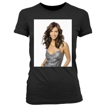 Courteney Cox Women's Junior Cut Crewneck T-Shirt