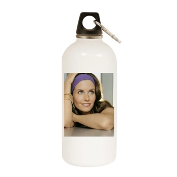 Courteney Cox White Water Bottle With Carabiner