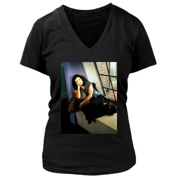 Courteney Cox Women's Deep V-Neck TShirt