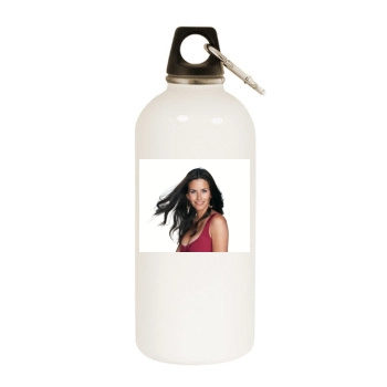 Courteney Cox White Water Bottle With Carabiner